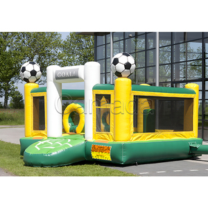 Château gonflable pour enfants avec toboggan pour jouer en extérieur sur le thème du football - Product Image 3