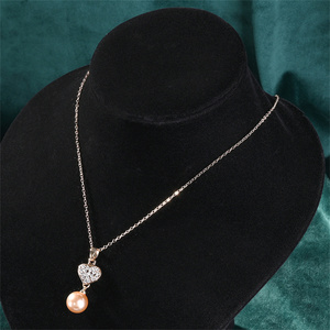 Conjunto de <span class=keywords><strong>collar</strong></span> y pendientes de perlas de <span class=keywords><strong>novia</strong></span> Conjunto galvanizadas de joyas de oro que preserva el color para mujer - Product Image 3