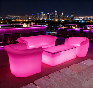 Hiện đại IP65 không thấm nước đồ nội thất ngoài trời phong cách mới dẫn bên bảng ánh sáng bên trong vườn Bộ thanh Bàn và ghế Bộ - Product Image 2