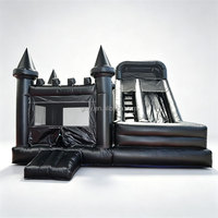 Structure gonflable de jeu extérieure pour Halloween, château gonflable noir