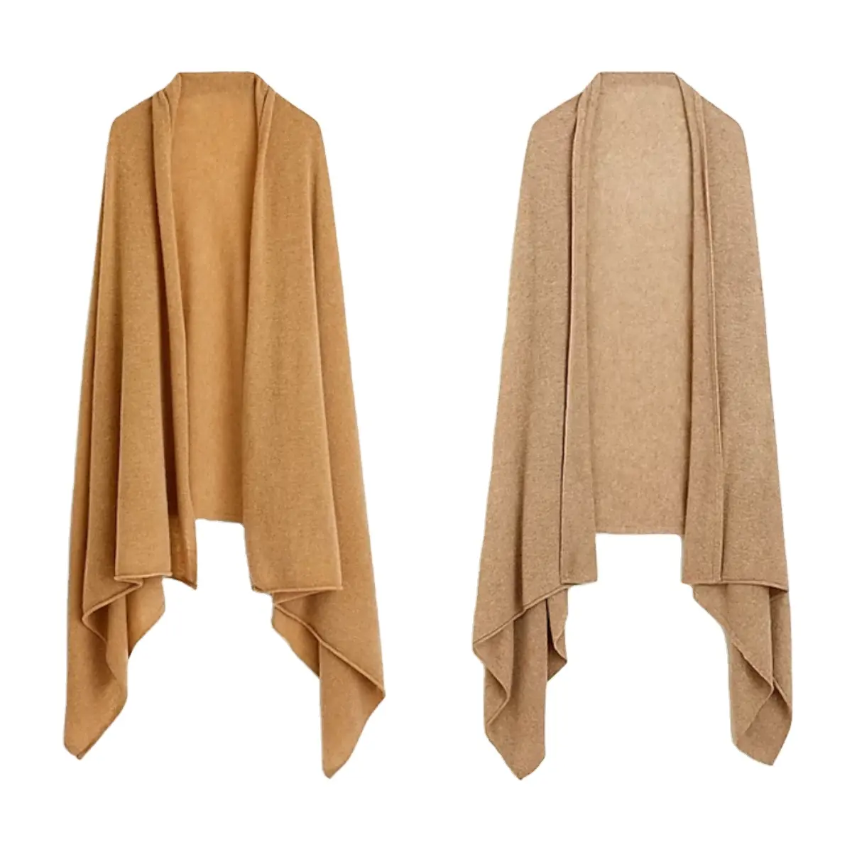 100% Cashmere Solid Custom Logo OEM Alta Qualidade das Mulheres de malha Envoltório Poncho