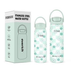 Новейшая вакуумная фляжка с индивидуальным логотипом, 24 унции, 32 унции, Спортивная бутылка для воды с изолированной крышкой из нержавеющей стали - Product Image 3