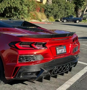 Diffuseur arrière en fibre de carbone sèche pour Chevrolet <span class=keywords><strong>Corvette</strong></span> C8 Z06 ZR1, kit carrosserie pour pare-chocs arrière - Product Image 2