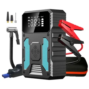 2000 Peak Current Car Jump Starter Powerbank with Tire Pump 12v Portable Jump Start with Air Compressor