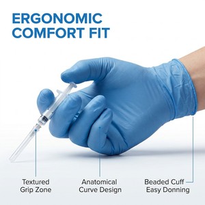 Gants en <span class=keywords><strong>nitrile</strong></span> jetables Texnet S/M/<span class=keywords><strong>L</strong></span>/XL, imperméables, antidérapants, résistants à <span class=keywords><strong>l</strong></span>'huile, <span class=keywords><strong>l</strong></span>égers, respirants, pour la cuisine, médicaux, certifiés CE - Product Image 3