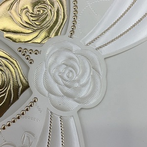 New Arrival Trung Quốc Nhà Máy Giá Sang Trọng Hình Trái Tim Vàng Tem Và Dập Nổi Gấp Thiệp Mời Thiệp Cho Đám Cưới Party Birt - Product Image 6