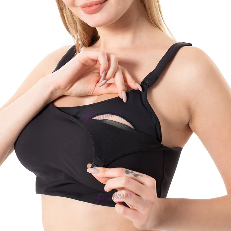 Front Open Breast Feeding Bra Non-spillable Anti-overflow Leakproof Nursing bra for Pregnant Women Maternity