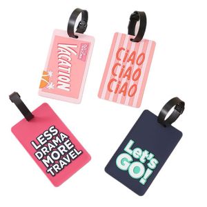 Custom Standard Size PVC Luggage Tag Personalized Hang Label Logo Tag for Lanyards
