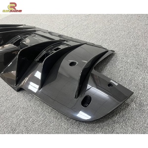 Novit Style Dry Carbon Fiber Rear Bumper <b>Diffuser</b> <b>for</b> Ferrari 488 GTB Spider 2015-2018 Carbon Rear Lip <b>Car</b> Conversion Kits Parts - Product Image 4