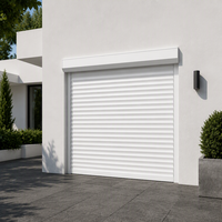 Volet roulant moderne en aluminium galvanisé courbé de 77 mm, isolé, électrique, automatique, sécurisé, panneau de porte de garage CE