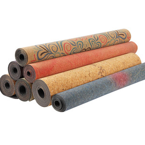 Tapete de Yoga Ecológico de Corcho Natural y TPE, Antideslizante, para Adelgazar, Equilibrio, Entrenamiento de Posiciones, Gimnasio, BG-07 Natur - Product Image 1
