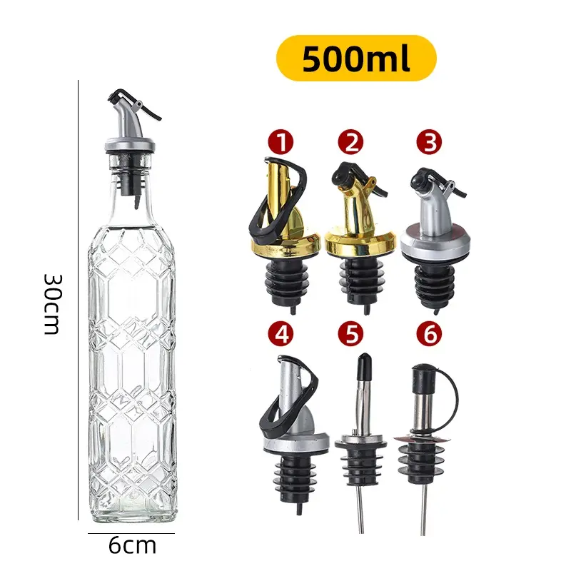 Chic 500 ml Glas Ölspender für Gewürz und Essig