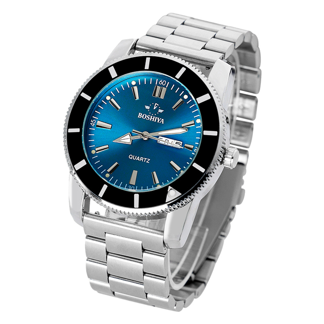 Men Quartz Watch Japan Movement Luminous/Multiple Time Zone Week and Calendar Stainless Steel Watch Sports Fashion Quartz Watch
