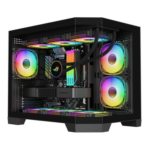 Mini Tower 0.5mm Steel 3 Pcs Glass Gaming Case Support 360 Liquid Cooler LCD Panel