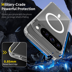 Para Google Pixel 10 Pro XL Case Clear Slim Fit Hard Back Soft Edge con soporte de carga inalámbrica para Google Pixel 10 Pro XL - Product Image 3