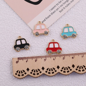 Cute Cartoon Car Alloy Pendant Charm For DIY <b>Bracelet</b> Necklace Jewelry Accessory Pink Blue <b>Red</b> Black Color Zinc Alloy Bezel - Product Image 4