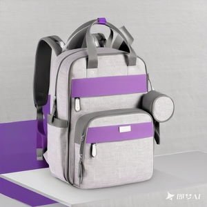 Muestra gratuita de bolso de pañales tipo mochila elegante y espacioso con correas para cochecito, impermeable, multiusos y de gran capacidad. - Product Image 3