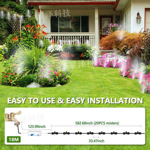 Système d'arrosage par micro-pulvérisation pour jardin, balcon, refroidissement et dépoussiérage avec buse de pulvérisation fixe en matériau PP - Product Image 4