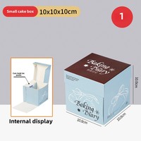 Mini boîte à gâteaux en papier ondulé de 2 pouces emballage de célébrité Internet pour Desserts cuits au four Mousse à mille couches Logo UV pour la nourriture
