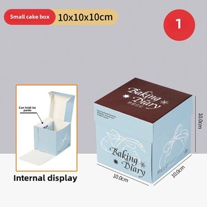 Mini 2-inch Giấy gợn sóng bánh Hộp <span class=keywords><strong>internet</strong></span> nổi tiếng bao bì cho món tráng miệng nướng ngàn lớp mousse UV logo cho thực phẩm - Product Image 6