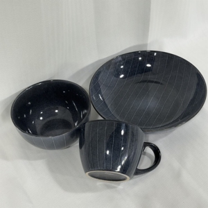 China Custom Made Europe/North America Style Classic Customized Color Dishwasher Safe Eco Friendly <b>Stoneware</b> <b>Dinnerware</b> <b>Sets</b> - Product Image 3