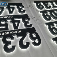 Enseigne personnalisée en lettres 3D LED rétroéclairées, logo d'entreprise en acrylique peint, signalétique en métal pour l'extérieur et l'intérieur, affichage pour boutique