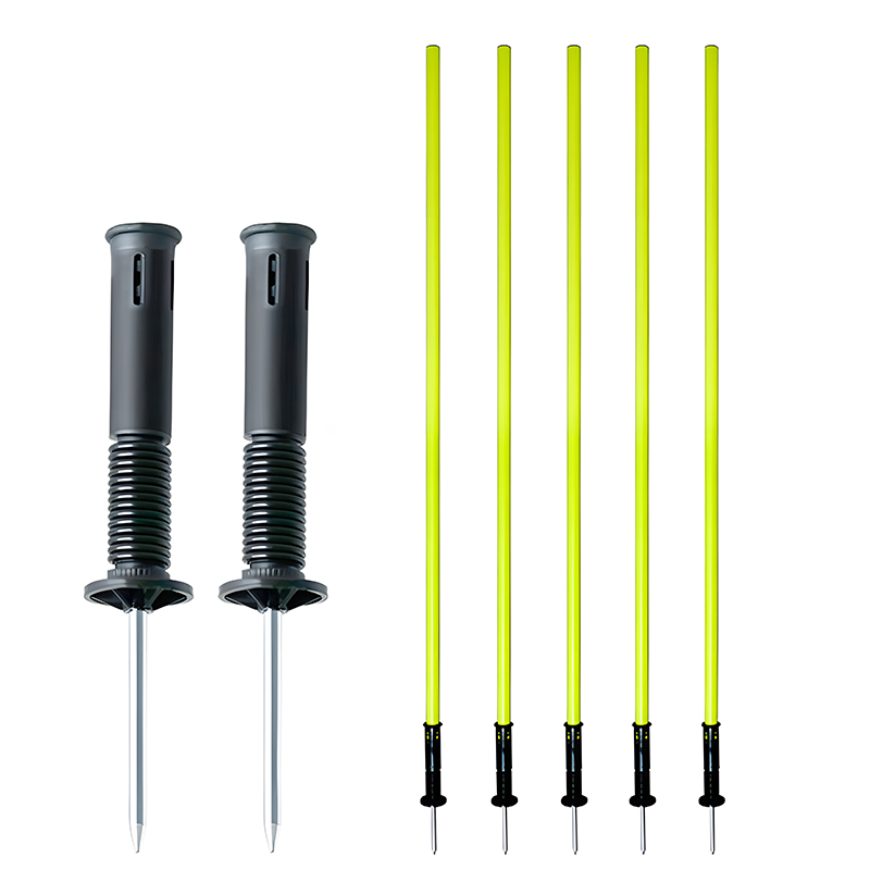Soccer Training Poles QWORK 10 Pack Adjustable Agility Training