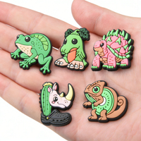 Breloques fantaisie en PVC pour chaussures, motifs animaux de dessin animé, série Montagne et Mer, pour décorations de sabots et sandales, vente en gros
