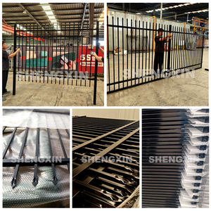 6Ft 2M balkon renkli açık bahçe profil çerçeve Metal boru demir çelik çit kapıları - Product Image 5