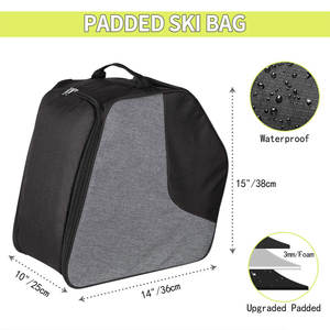 Sac de transport rembourré et imperméable à bandoulière pour équipement de <span class=keywords><strong>ski</strong></span> d'extérieur transfrontalier, avec compartiment pour chaussures de <span class=keywords><strong>ski</strong></span> et roulettes - Product Image 6