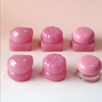 Wadah krim bentuk merah muda imut stoples Perona bibir 5g plastik kosmetik desain baru dengan tutup mangga dan tutup labu