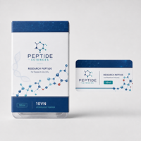Vente en gros de plateaux pour flacons personnalisés haut de gamme, étiquettes et boîtes de 3 ml, emballages holographiques pour produits peptidiques
