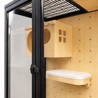 Meilleures ventes : Maison pour chat en bois et verre, moderne, écologique, personnalisée, de luxe, avec plateformes pour chats d'intérieur