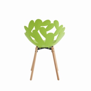 Chaise de salle à manger moderne en plastique PP avec accoudoirs en <span class=keywords><strong>bois</strong></span> massif, chaise de salon pour salon et restaurant - Product Image 6