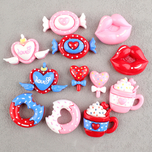 Grandes Tailles – Cabochons en Résine à Dos Plat en Forme de Cœur, Ailes et Lèvres, Effet Sucré, pour Bricolage, Scrapbooking, Artisanat et Accessoires pour Coques de Téléphone - Product Image 4