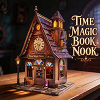 Kit de maison miniature DIY en gros avec lumière LED, puzzle 3D en bois, modèle de maison de poupée à construire pour adultes et enfants, cadeaux, décoration intérieure