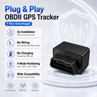 Traceur GPS OEM Plug & Play OBD avec détection ACC, LBS, alarme antivol et coupure de courant, GSM/GPRS/2G 4G LTE en temps réel, application Android pour la location de voitures