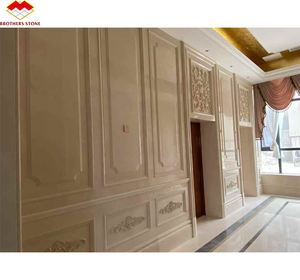 Azulejos de panel de pared de mármol Beige <span class=keywords><strong>Shanna</strong></span> italiano de alta calidad, piedra de pared de mármol Beige Royal Botticino Natural personalizada - Product Image 1