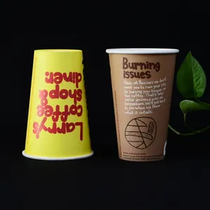 eco friendly compositable single wall paper coffee cup with coated machine