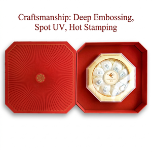 Caja de Regalo Octogonal Rígida de Cartón con Relieve de Lujo, Impresión UV Personalizada y Estampado en Caliente para Empaque de Suplementos para la Salud - Product Image 3