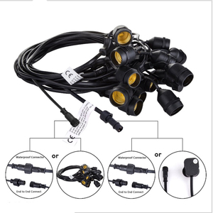 10m Heavy Duty Outdoor Light Cable E27 Commercial Grade Waterproof for DIY Party <strong>Garden</strong> Patio Holiday Festoon <strong>String</strong> - Product Image 4