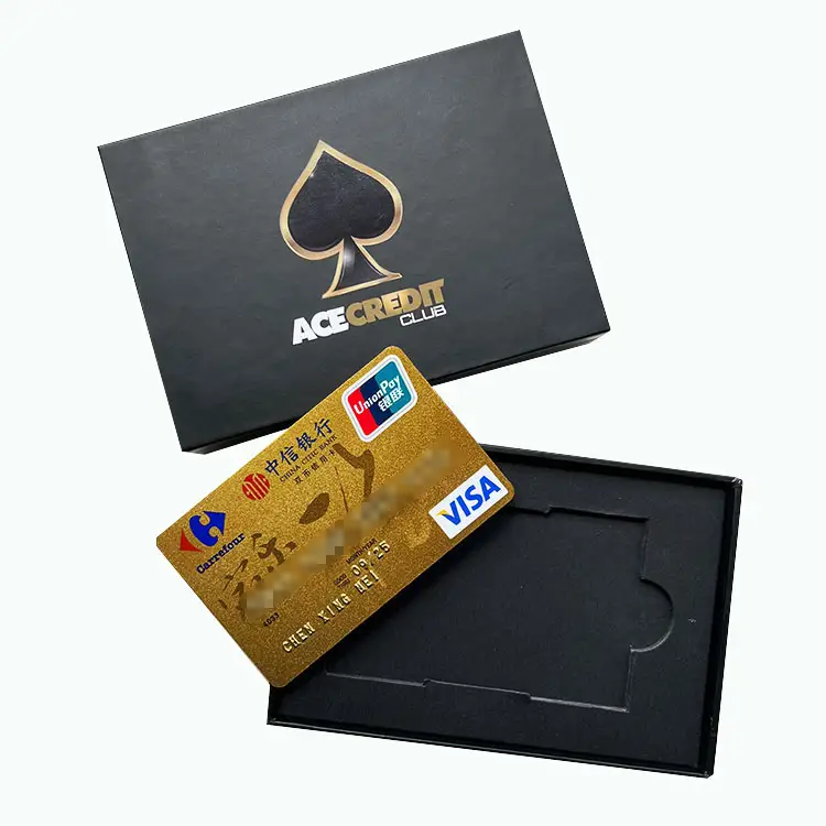 Magnetische benutzer definierte Logo Papier farbige Metall VIP Bank Kredit ID Visitenkarte NFC Visitenkarte Verpackung Geschenk box