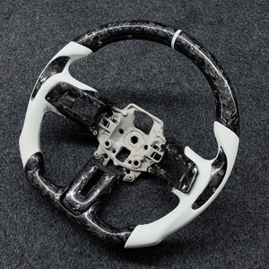 Volante de Fibra de Carbono Real Forjado Blanco de Alta Gama Personalizado para <span class=keywords><strong>Ford</strong></span> <span class=keywords><strong>Mustang</strong></span> <span class=keywords><strong>GT</strong></span> <span class=keywords><strong>Shelby</strong></span> 15-23 - Product Image 3