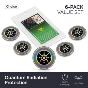 Autocollants <span class=keywords><strong>anti</strong></span>-radiation pour téléphone portable, en or et argent, ronds, 28 mm, vente en gros promotionnelle, réduction des radiations - Product Image 1
