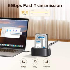 UGREEN ハードドライブドッキングステーションスタンド 2ベイ ハードドライブブラケット 2.5インチ & <span class=keywords><strong>3.5</strong></span>インチ SSD HDD ディスク USB3.0 SATA HDD エンクロージャー - Product Image 2