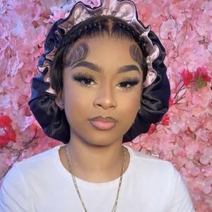 <span class=keywords><strong>Cuffia</strong></span> per <span class=keywords><strong>Capelli</strong></span> in <span class=keywords><strong>Seta</strong></span> Mamma e Figlia, Reversibile, Morbida in Raso, Cappello da Notte con Logo Personalizzato - Product Image 1