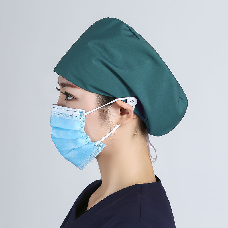 ผ้าฝ้ายโพลีเอสเตอร์สีเขียวเข้ม