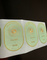 Étiquettes personnalisées haut de gamme pour pots de bougies, autocollantes, dorées à chaud, en rouleau, pour emballage cadeau artisanal parfumé