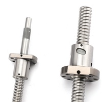 Ball Screw Sfu1204 1605 2005 2505 1000mm Baja Tahan Karat Presisi Tinggi dengan Bearing untuk Sistem Otomasi Mesin CNC