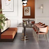 Ensemble de mobilier de restaurant moderne vintage en cuir, durable, pour usage commercial
